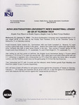 NSU News Release - 2004-01-31 - Nova Southeastern University Men's Basketball Edged 66-58 at Florida Tech by Nova Southeastern University