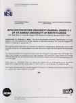 NSU News Release - 2004-02-07 - Nova Southeastern University Baseball Edged 2-1 by #3 Ranked University of North Florida by Nova Southeastern University
