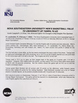 NSU News Release - 2004-02-07 - Nova Southeastern University Men's Basketball Falls to University of Tampa 74-63