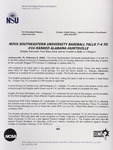 NSU News Release - 2004-02-08 - Nova Southeastern University Baseball Falls 7-4 to #16 Ranked Alabama-Huntsville by Nova Southeastern University