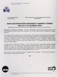 NSU News Release - 2004-02-10 - Nova Southeastern University Women's Tennis Falls 6-3 at Florida Tech by Nova Southeastern University