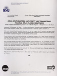 NSU News Release - 2004-02-14 - Nova Southeastern University Men's Basketball Falls 68-53 at Florida Southern
