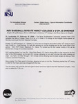 NSU News Release - 2004-02-16 - NSU Baseball Defeats Mercy College 1-0 in 10 Innings by Nova Southeastern University