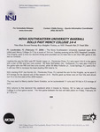 NSU News Release - 2004-02-17 - Nova Southeastern University Baseball Rolls Past Mercy College 14-4