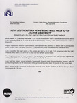 NSU News Release - 2004-02-18 - Nova Southeastern Men's Basketball Falls 62-45 at Lynn University by Nova Southeastern University