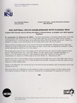 NSU News Release - 2004-02-18 - NSU Softball Splits Doubleheader with Florida Tech by Nova Southeastern University