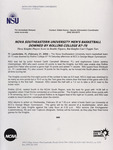NSU News Release - 2004-02-21 - Nova Southeastern University Men's Basketball Downed by Rollins College 87-76