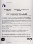 NSU News Release - 2004-02-21 - Nova Southeastern University Softball Sweeps Eckerd College in Doubleheader