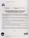 NSU News Release - 2004-02-22 - Nova Southeastern Baseball Holds off Late Lenoir-Rhyne Rally for an 11-9 Victory
