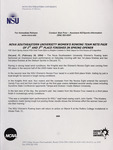 NSU News Release - 2004-02-28 - Nova Southeastern University Women’s Rowing Team Nets Pair of 1st and 3rd Place Finishes in Spring Opener