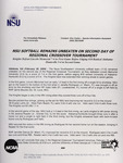 NSU News Release - 2004-02-28 - NSU Softball Remains Unbeaten on Second Day of Regional Crossover Tournament by Nova Southeastern University