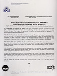 NSU News Release - 2004-02-29 - Nova Southeastern University Baseball Splits Doubleheader with Wingate