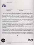 NSU News Release - 2004-03-03 - NSU Softball Splits Doubleheader With #11 Grand Valley State