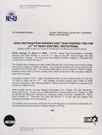 NSU News Release - 2004-03-09 - Nova Southeastern Women’s Golf Team Finishes Tied for 11th at Peggy Kirk Bell Invitational