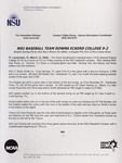 NSU News Release - 2004-03-12 - NSU Baseball Team Downs Eckerd College 9-2