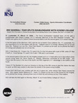 NSU News Release - 2004-03-13 - NSU Baseball Team Splits Doubleheader With Eckerd College by Nova Southeastern University
