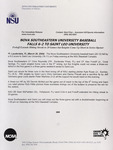NSU News Release - 2004-03-26 - Nova Southeastern University Baseball Falls 6-2 to Saint Leo University