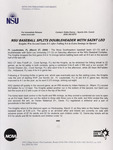 NSU News Release - 2004-03-27 - NSU Baseball Splits Doubleheader With Saint Leo