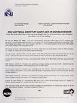 NSU News Release - 2004-03-27 - NSU Softball Swept by Saint Leo in Doubleheader by Nova Southeastern University