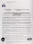 NSU News Release - 2004-03-31 - NSU Softball Sweeps Trinity Christian College in Doubleheader