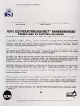 NSU News Release - 2004-04-01 - Nova Southeastern University Women’s Rowing Team Earns #5 National Ranking