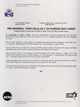 NSU News Release - 2004-04-03 - NSU Baseball Team Falls 10-1 to Florida Gulf Coast by Nova Southeastern University