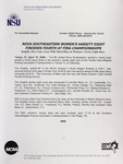 NSU News Release - 2004-04-10 - Nova Southeastern Women’s Varsity Eight Finishes Fourth at FIRA Championships by Nova Southeastern University