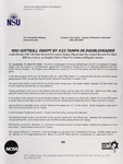 NSU News Release - 2004-04-24 - NSU Softball Swept by #22 Tampa in Doubleheader by Nova Southeastern University