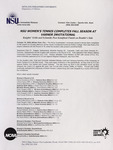 NSU News Release - 2004-10-10 - NSU Women’s Tennis Completes Fall Season at Varner Invitational by Nova Southeastern University