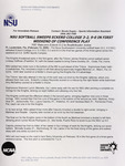 NSU News Release - 2005-02-12 - NSU Softball Sweeps Eckerd College 3-2, 9-0 in First Weekend of Conference Play by Nova Southeastern University