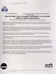 NSU News Release - 2005-02-18 - NSU Softball Falls to Barry University 4-0 in First Game of Three-Game Series by Nova Southeastern University