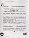 NSU News Release - 2005-02-26 - NSU Softball Wins Final Game of Three-Game Doubleheader in Second Day of Regional Crossover Games by Nova Southeastern University