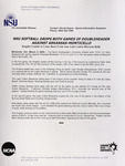 NSU News Release - 2005-03-02 - NSU Softball Drops Both Games of Doubleheader Against Arkansas-Monticello by Nova Southeastern University