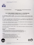 NSU News Release - 2005-03-05 - No. 22 NSU Women’s Tennis Falls 7-2 to Seton Hall