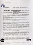 NSU News Release - 2005-03-15 - NSU Softball Splits Doubleheader With Winona State 4-3, 0-8
