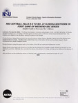 NSU News Release - 2005-04-08 - NSU Softball Falls 8-0 to No. 23 Florida Southern in First Game of Weekend-SSC Series by Nova Southeastern University