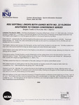 NSU News Release - 2005-04-09 - NSU Softball Drops Both Games With No. 23 Florida Southern to Finish Conference Series by Nova Southeastern University