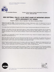 NSU News Release - 2005-04-15 - NSU Softball Falls 1-0 in First Game of Weekend-Series With University of Tampa by Nova Southeastern University