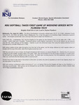 NSU News Release - 2005-04-22 - NSU Softball Takes First Game of Weekend Series With Florida Tech