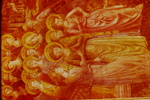 Benozzo Gozzoli (1420-1497) Angeli in adorzione, particolare gruppo di Angeli in piedi by James Doan