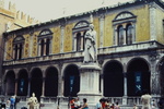 Piazza del Signore, with statue of Dante & Rem. Loggin del Comiqilo in courtyard-Verona by James Doan