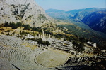Delphi- the theater and temple of Apollo by James Doan