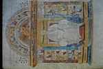 Gospel Book of St. Augustine, 6th c- E. Christian, St. Luke enthroned in arcade, min. ptg. on relluion, 8x6", Corpus Christi college, Cambridge by James Doan