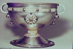 Ardagh Chalice, 8th cent. CE, front view, National Museum of Ireland by James Doan