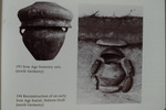 1) Iron Age funnerary urn (north Germany); 2) Reconstruction of an early Iron Age burial, Dohren Grab (north Germany) by James Doan