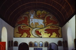 Church of Taéhoreataue- mosaic depiciting Christ on white stag + 4 lions by James Doan