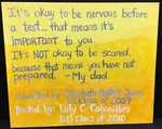 It's okay to be nervous before a test... by Elizabeth Heather Davis