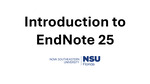 Introduction to EndNote 25