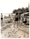 People on Waikiki Beach by Courtesy of the Naval Air Station Fort Lauderdale Museum
