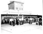 People in front of the Terminal at the Broward County International Airport by Courtesy of the Naval Air Station Fort Lauderdale Museum